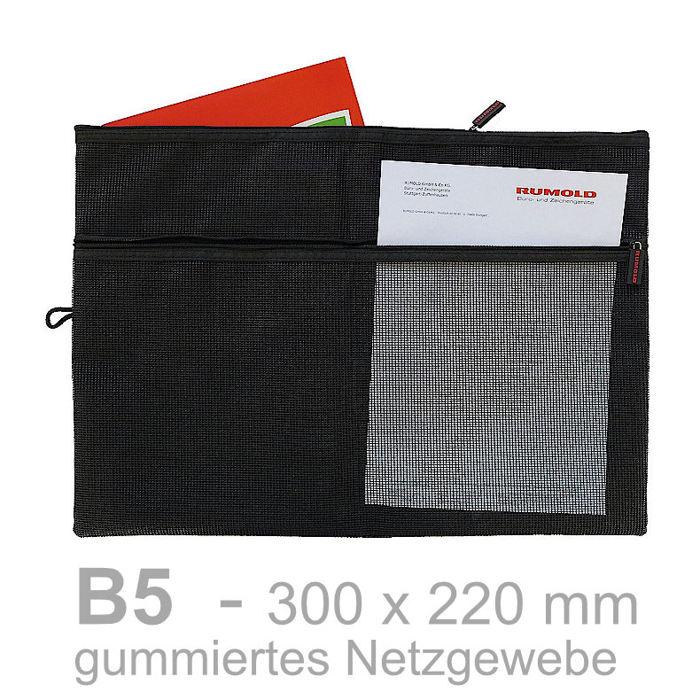 Mesh Bag 2 B5 schwarz - für Kleinteile Kleinkram Beutel