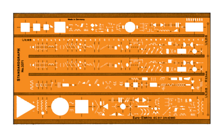 Euro Elektro Schablone IEC617