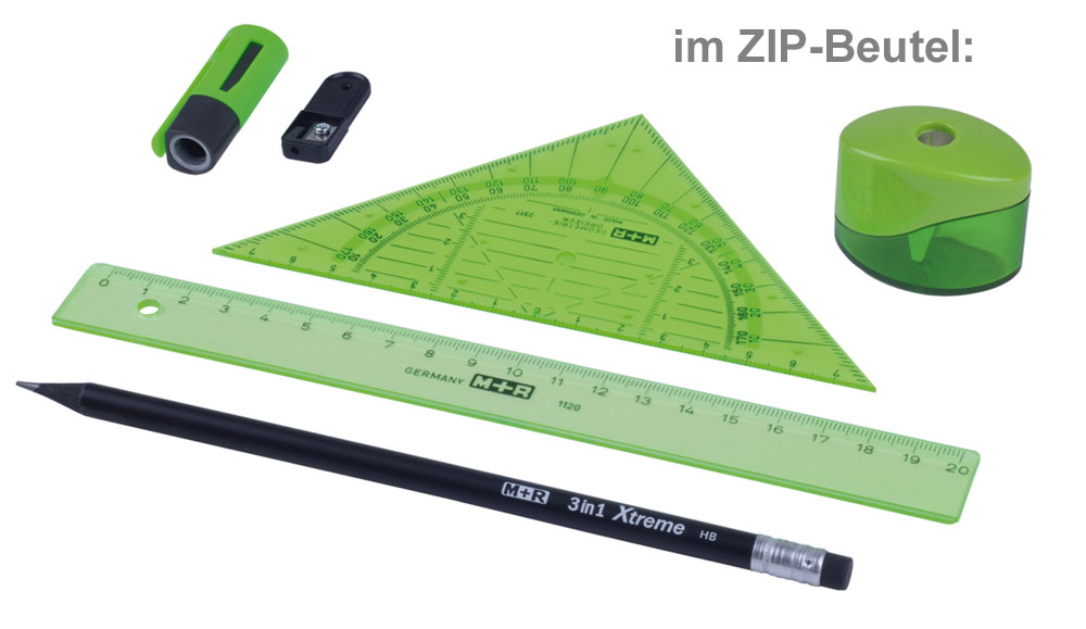 Lineal Set Starter Kit SCHULE grün