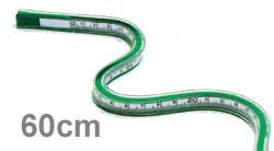 flexibles Kurvenlineal 60cm MIT Teilung